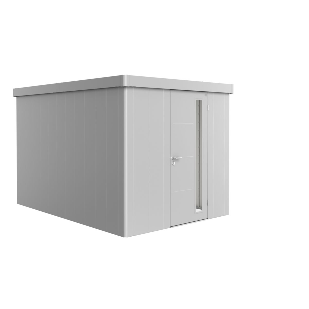 Biohort Gerätehaus Neo 4B Standardtüre silber-metallic
