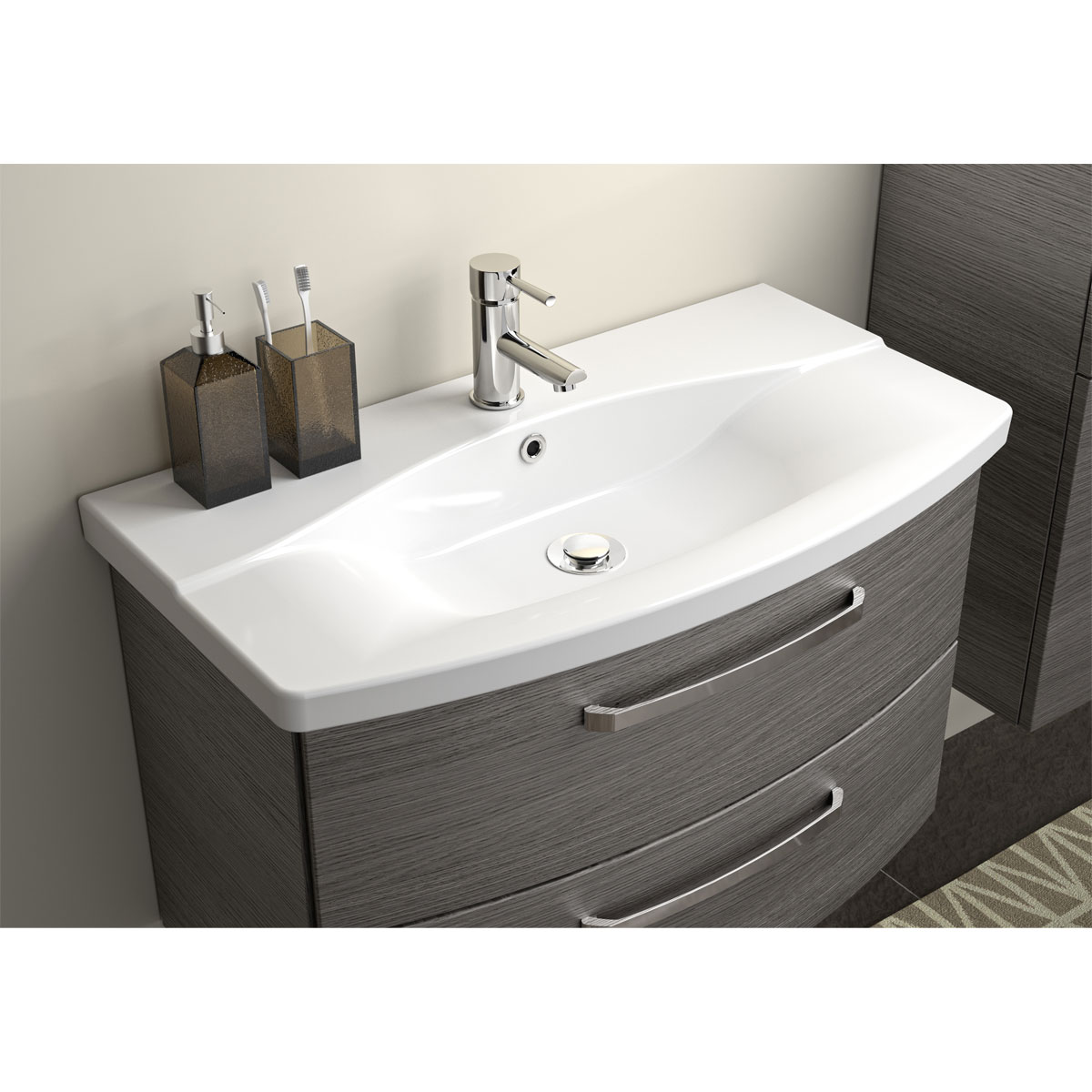 Pelipal Keramikwaschtisch Asti weiß halbrund Bild 2