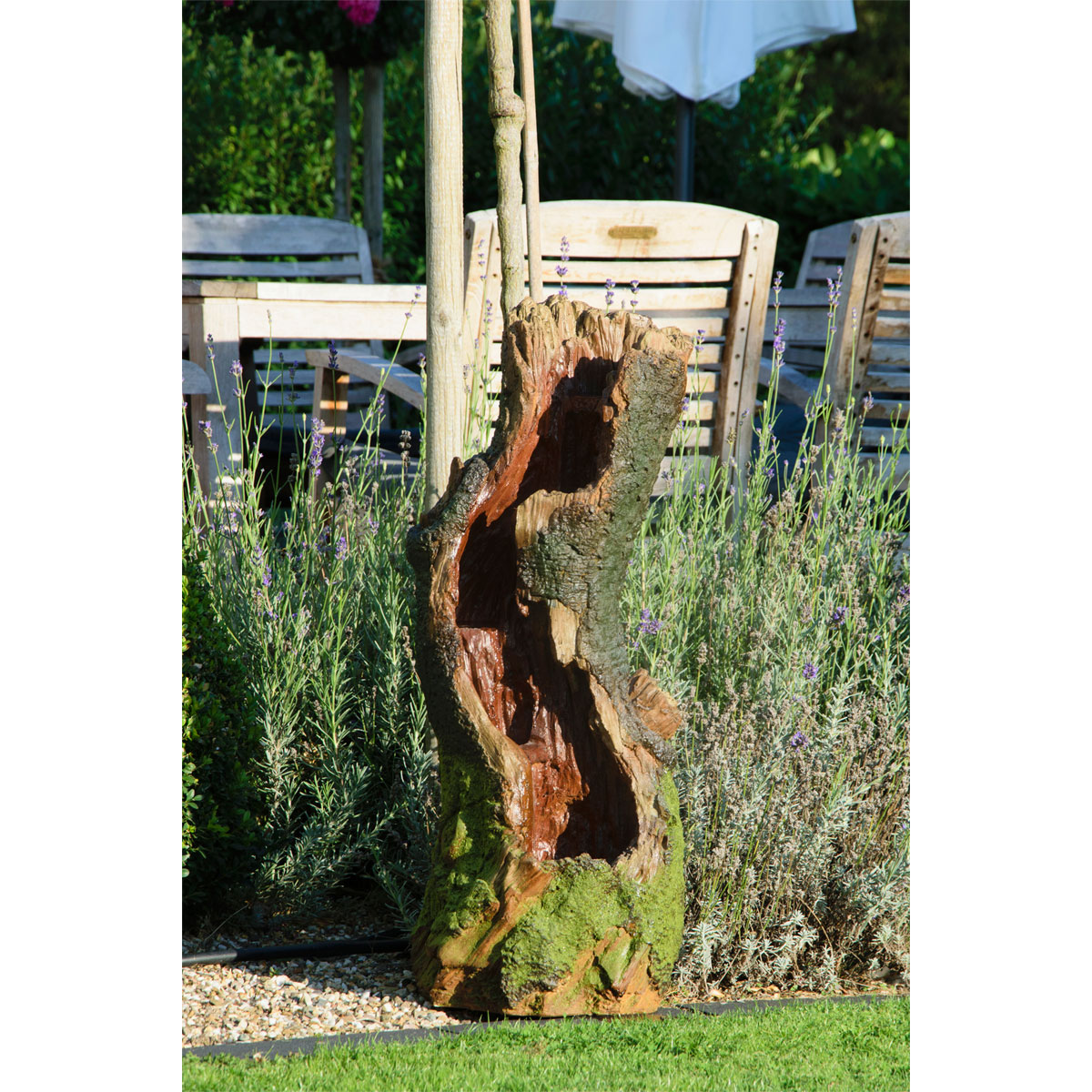 dobar XL Design-Gartenbrunnen 28 x 78 x 33 cm braun/grün Bild 6