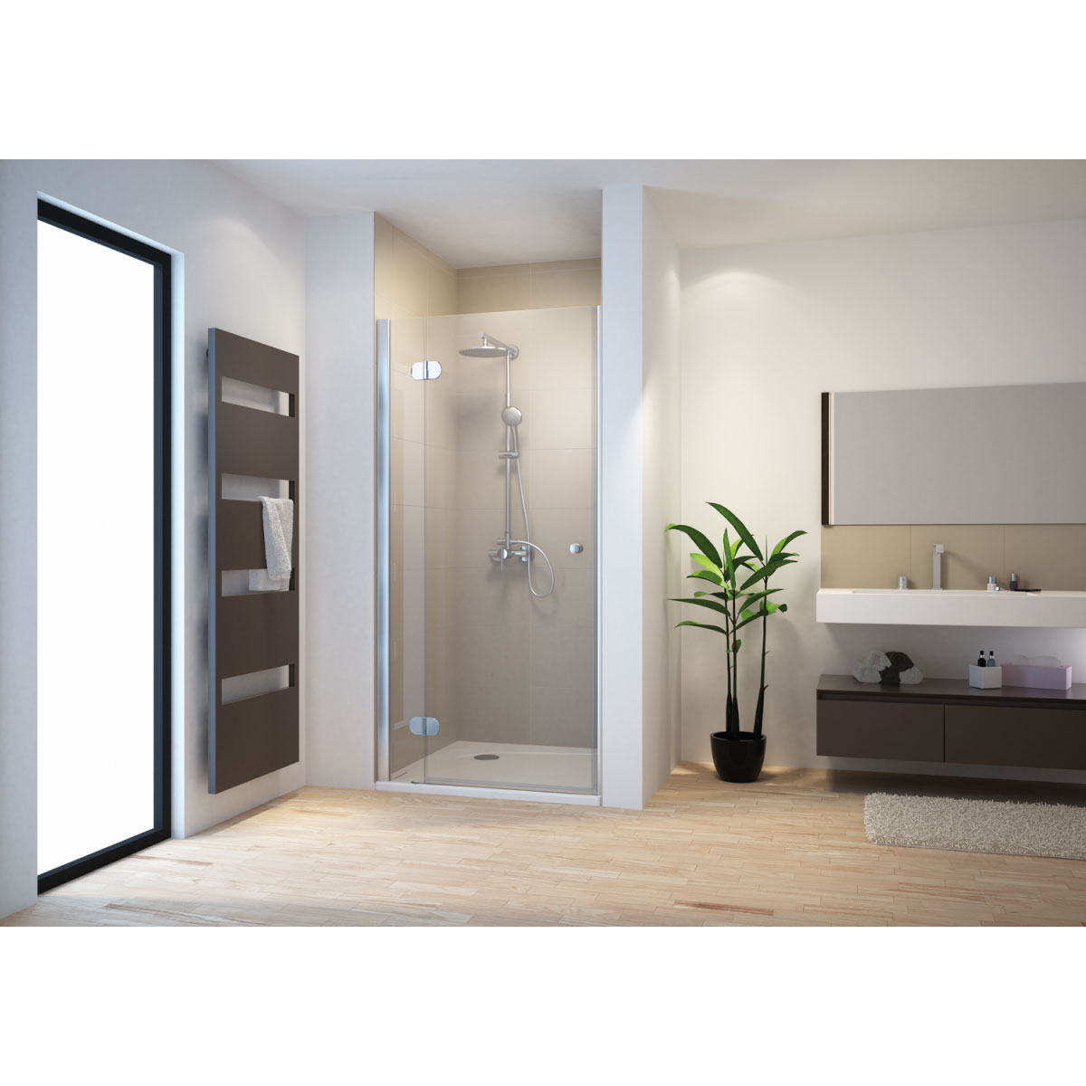 Schulte Drehtür MasterClass Nische rechts 200 x 90 cm Bild 1