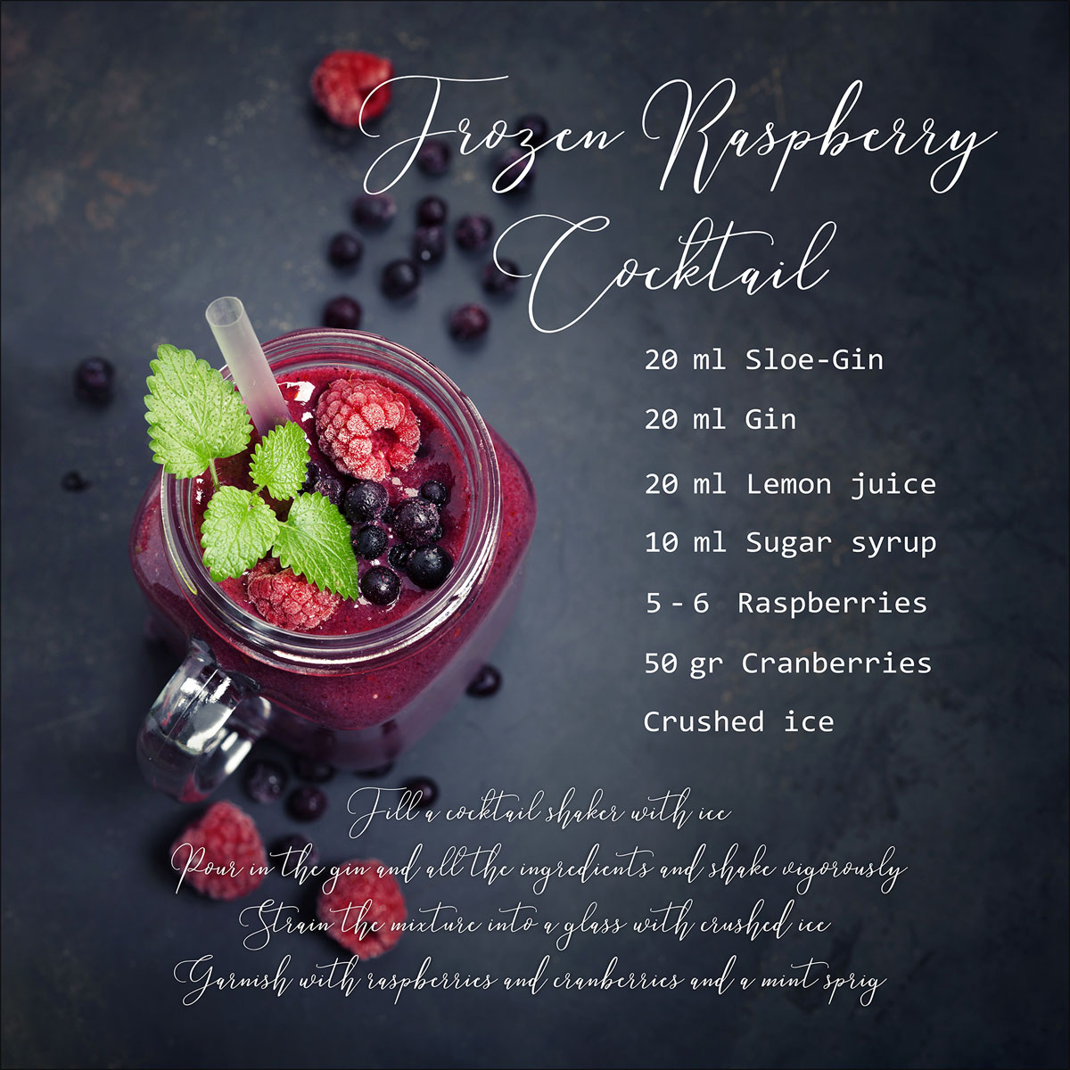 Glas-Art Cocktail Rezept 20 x 20 cm