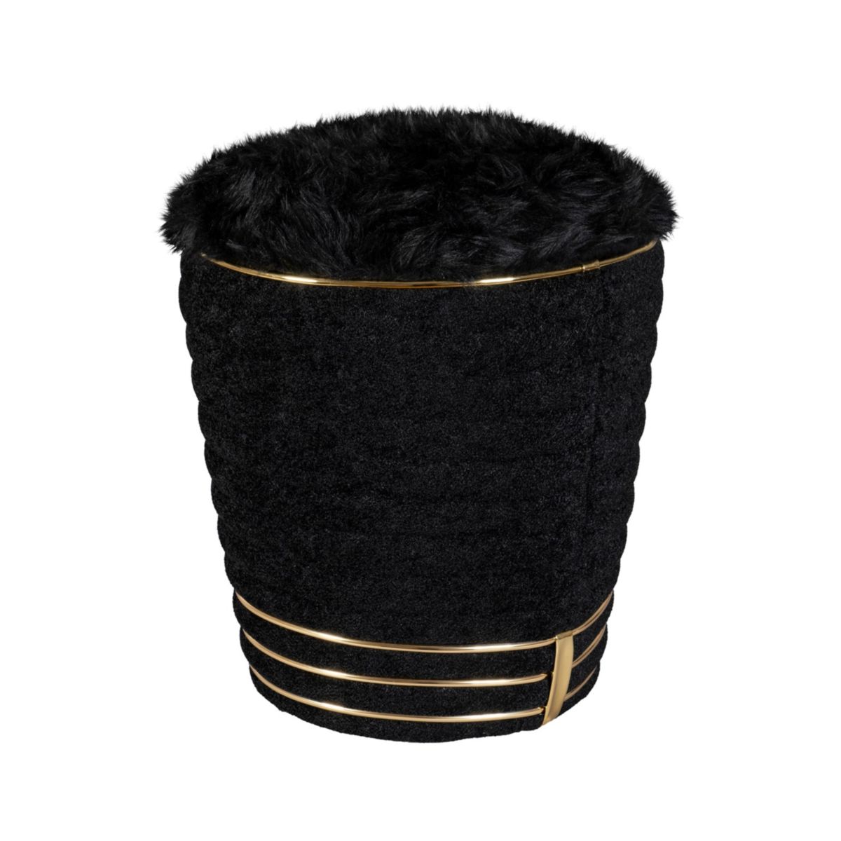 Kayoom Hocker Doric 335 Schwarz / Gold Bild 2