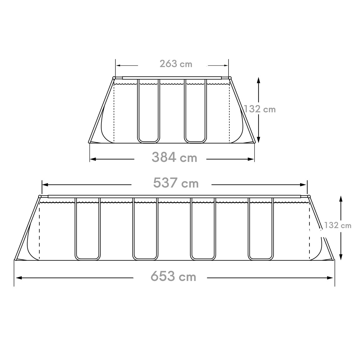 Summer Waves Elite Frame Pool 653x384x132cm Anthrazit Bild 9