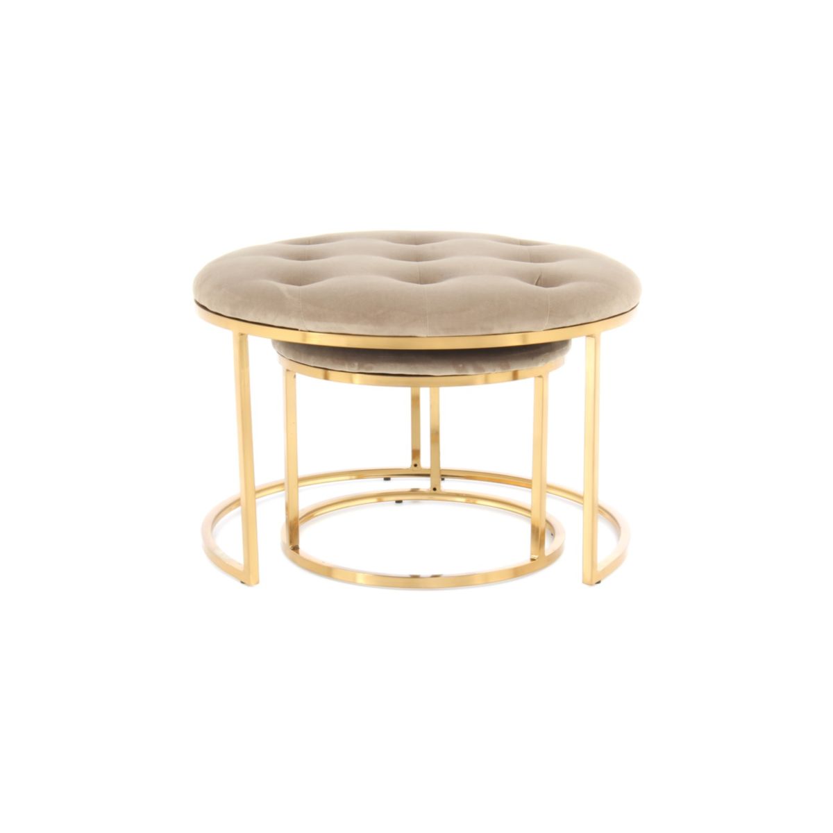 Hocker Becky 825 2er-Set Braun gold Bild 3