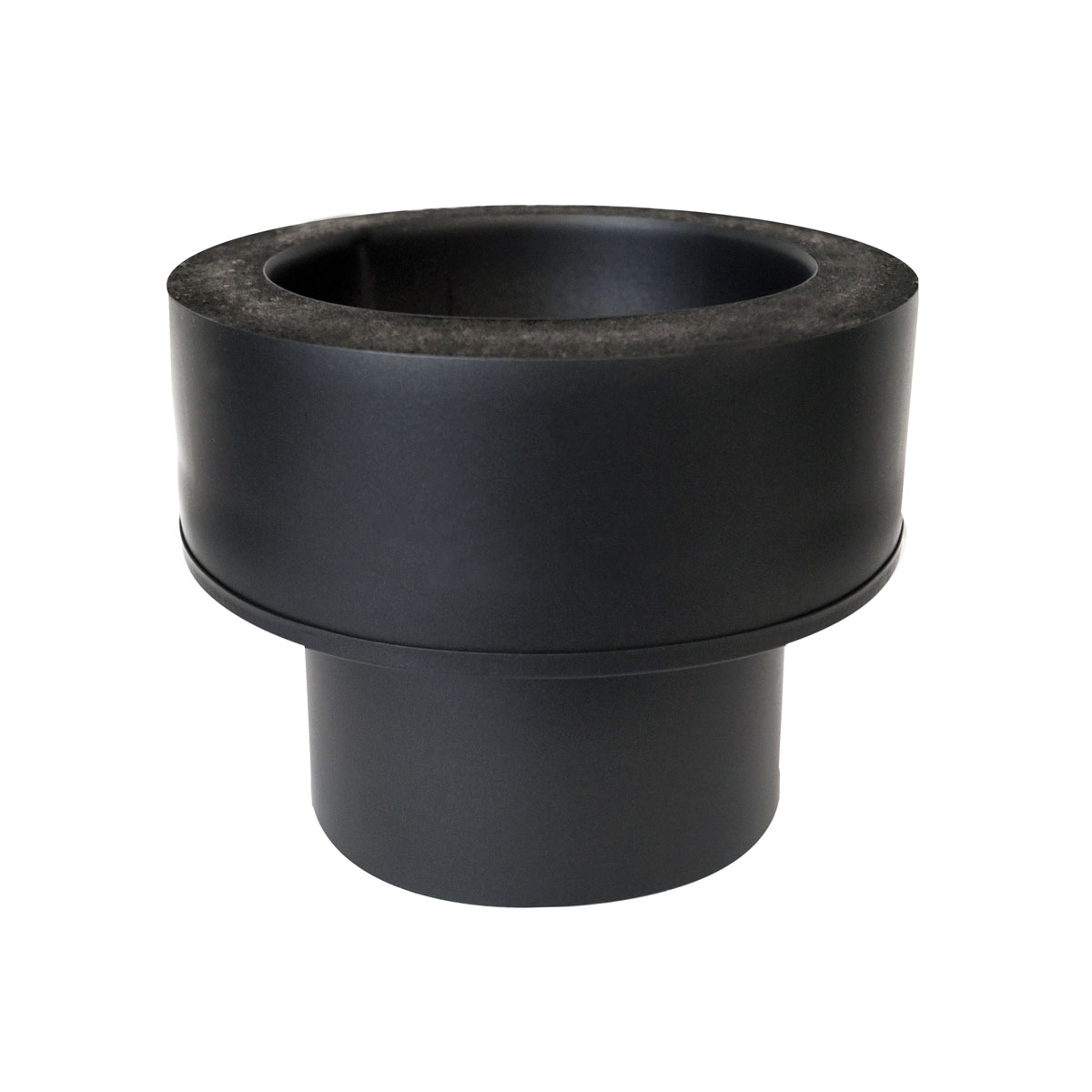 FIREFIX  Rohrübergang von einwandigem auf doppelwandigem Rauchrohr schwarz 175 mm Länge