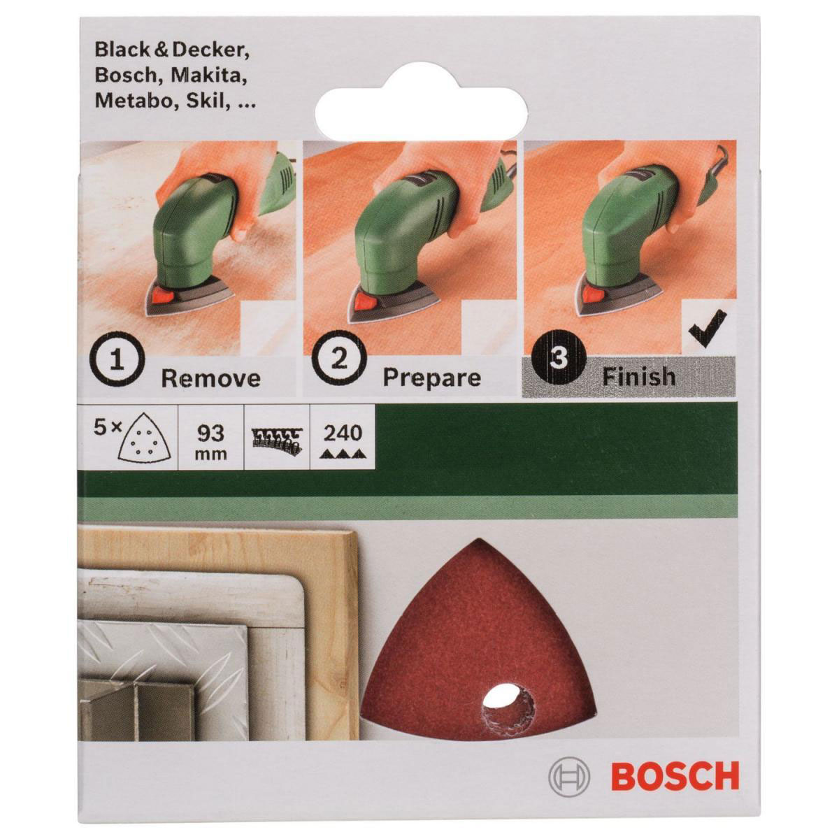 Bosch  DIY Deltablatt 9,3 cm G240 Klett 5 Stück Bild 2