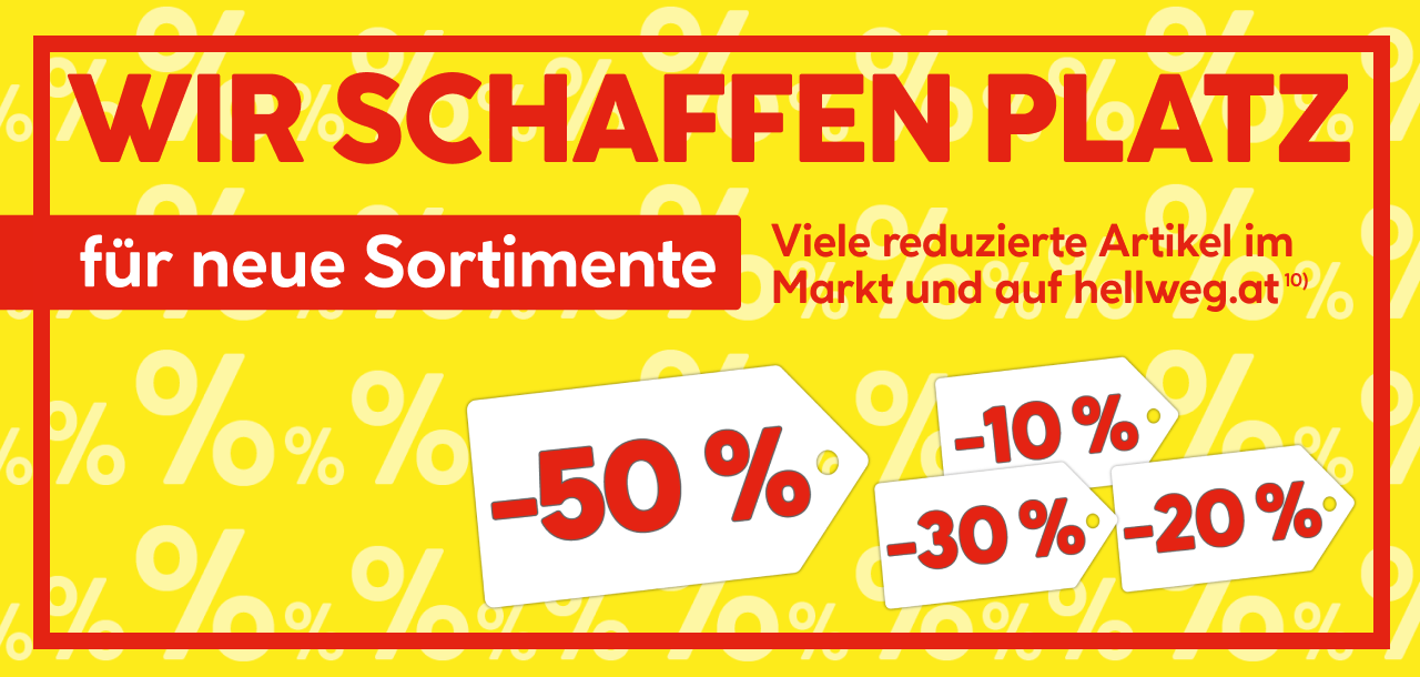 Sale, Wir schaffen Platz für neues
