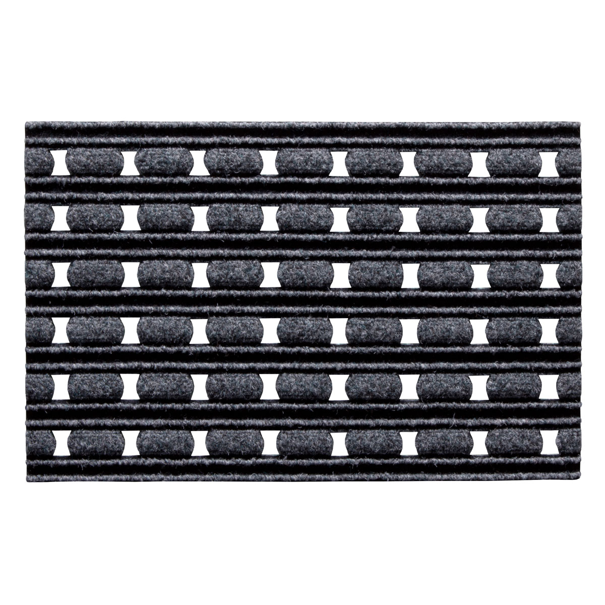 Außen-Rips-Matte Rusalka 40 x 60 cm grau