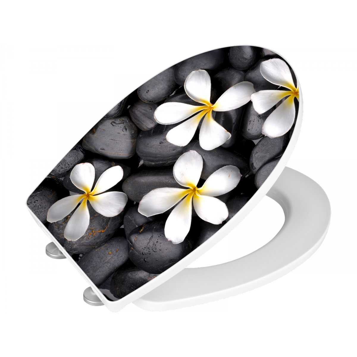 Wenko Premium WC-Sitz Bloom antibakteriell mit Absenkautomatik