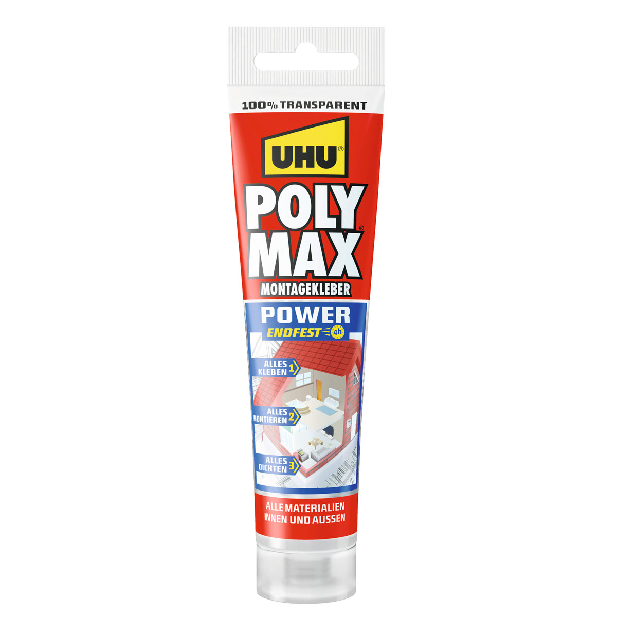 UHU  Montagekleber Poly Max Power transparent 115 g Bild 1