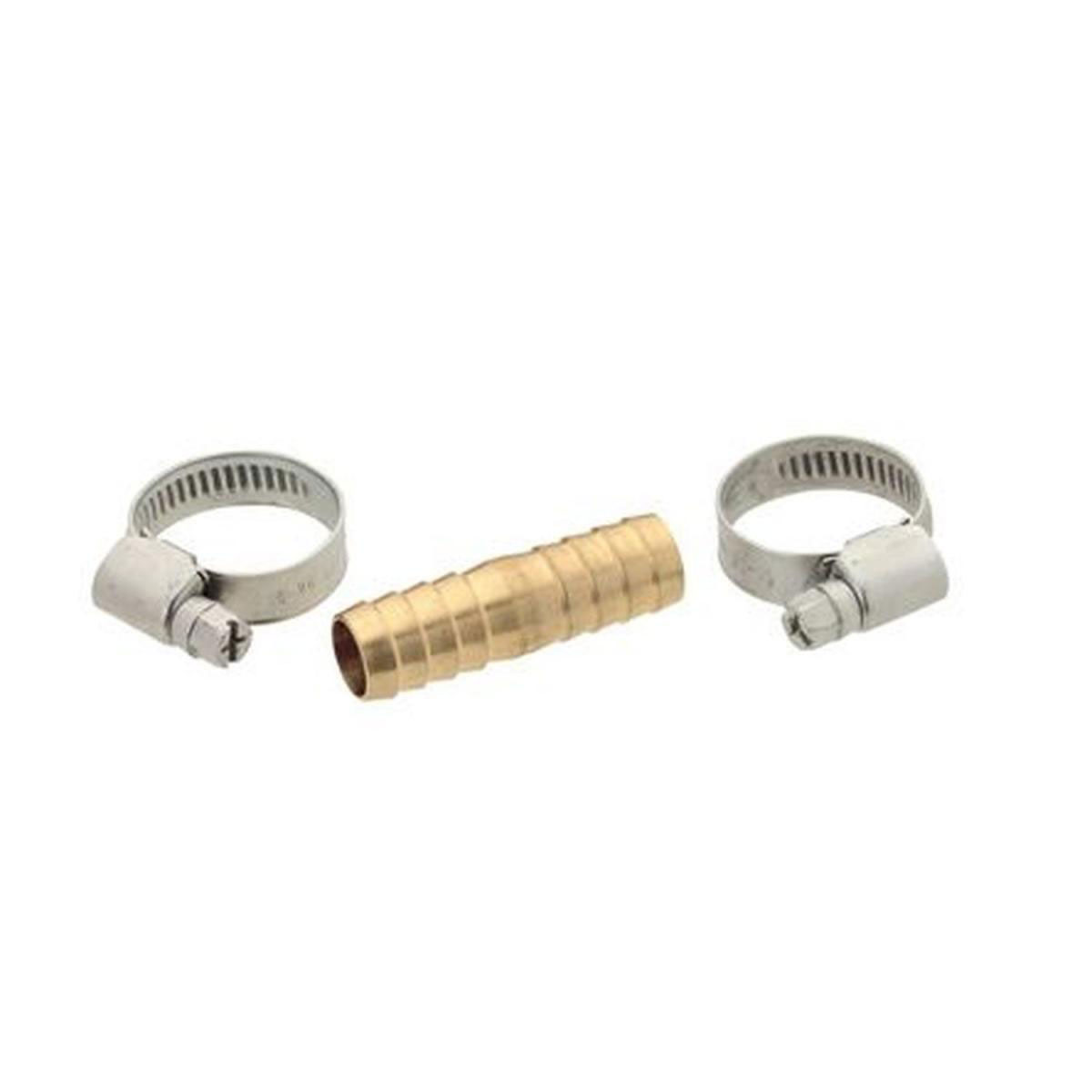 Kirchhoff Schlauchverbinder mit 2 Klemmen 3/8" Messing