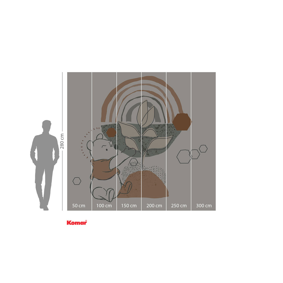 Komar  Vlies Fototapete Winnie the Pooh Grow 300x280 cm Bild 3