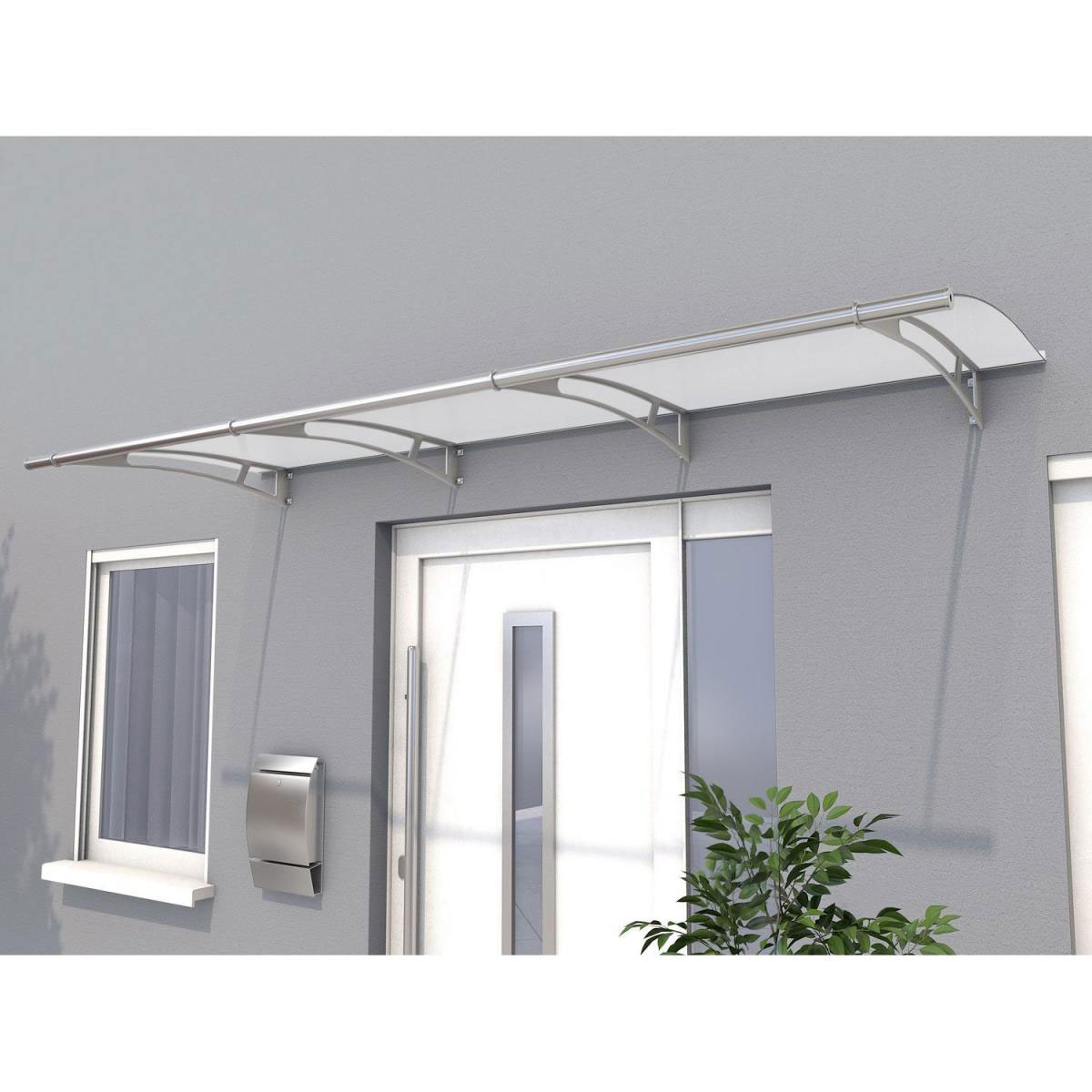 Durabil Pultvordach PT/L Acrylglas satiniert weiß 270 x 95 x 17 cm