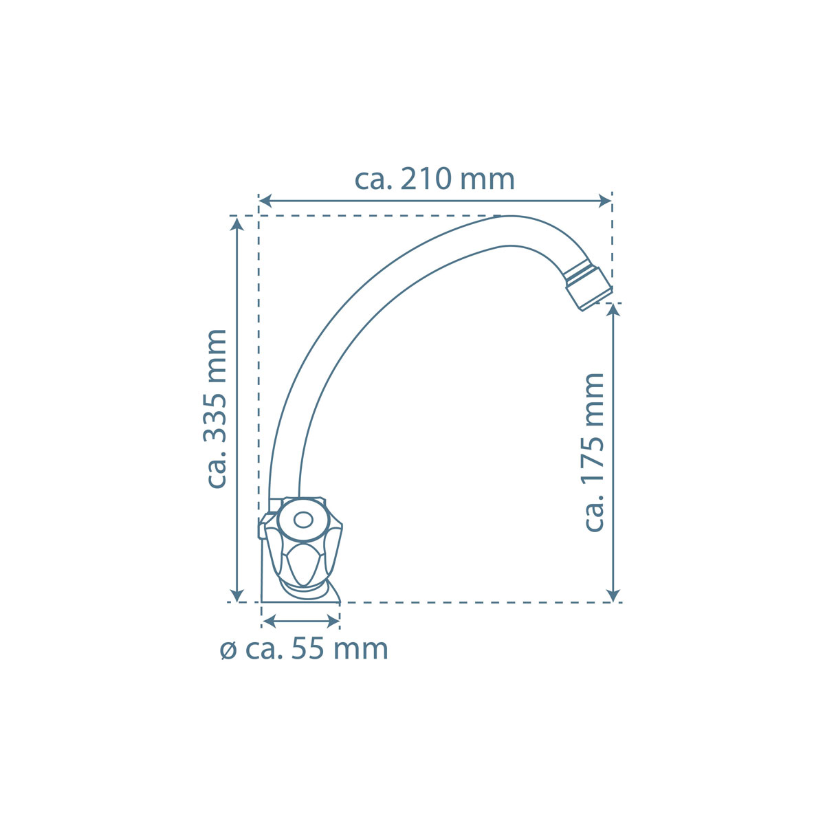 Schütte  Spültischarmatur „Brilliant“ chrom Zweigriff Bild 4