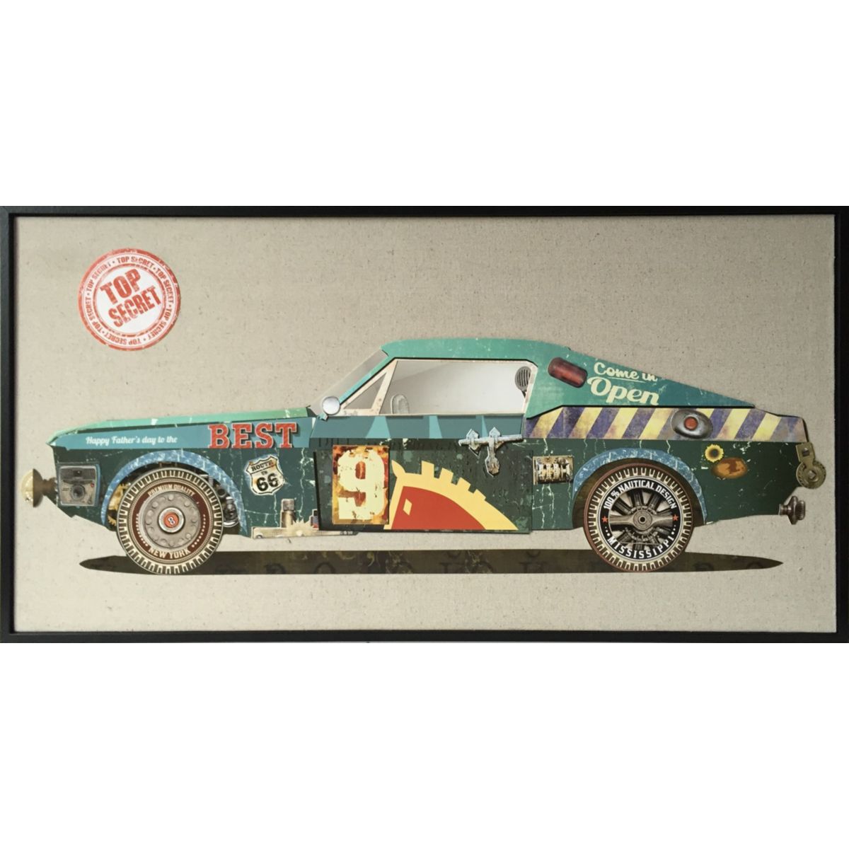 Papier Wandbild Rennwagen II 82x42cm