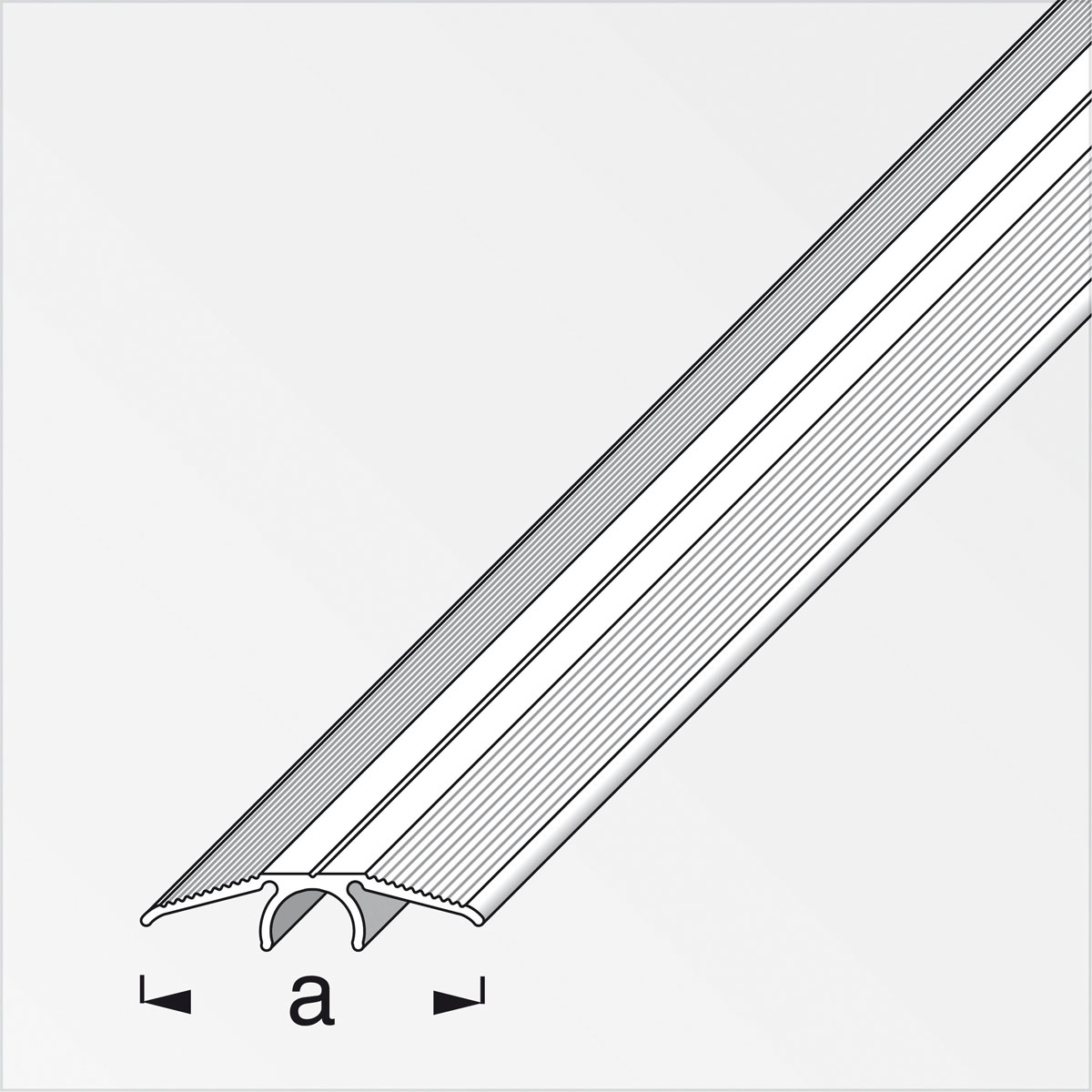 Alfer Übergangsprofil Clipstech 33 mm 2m titan Bild 2