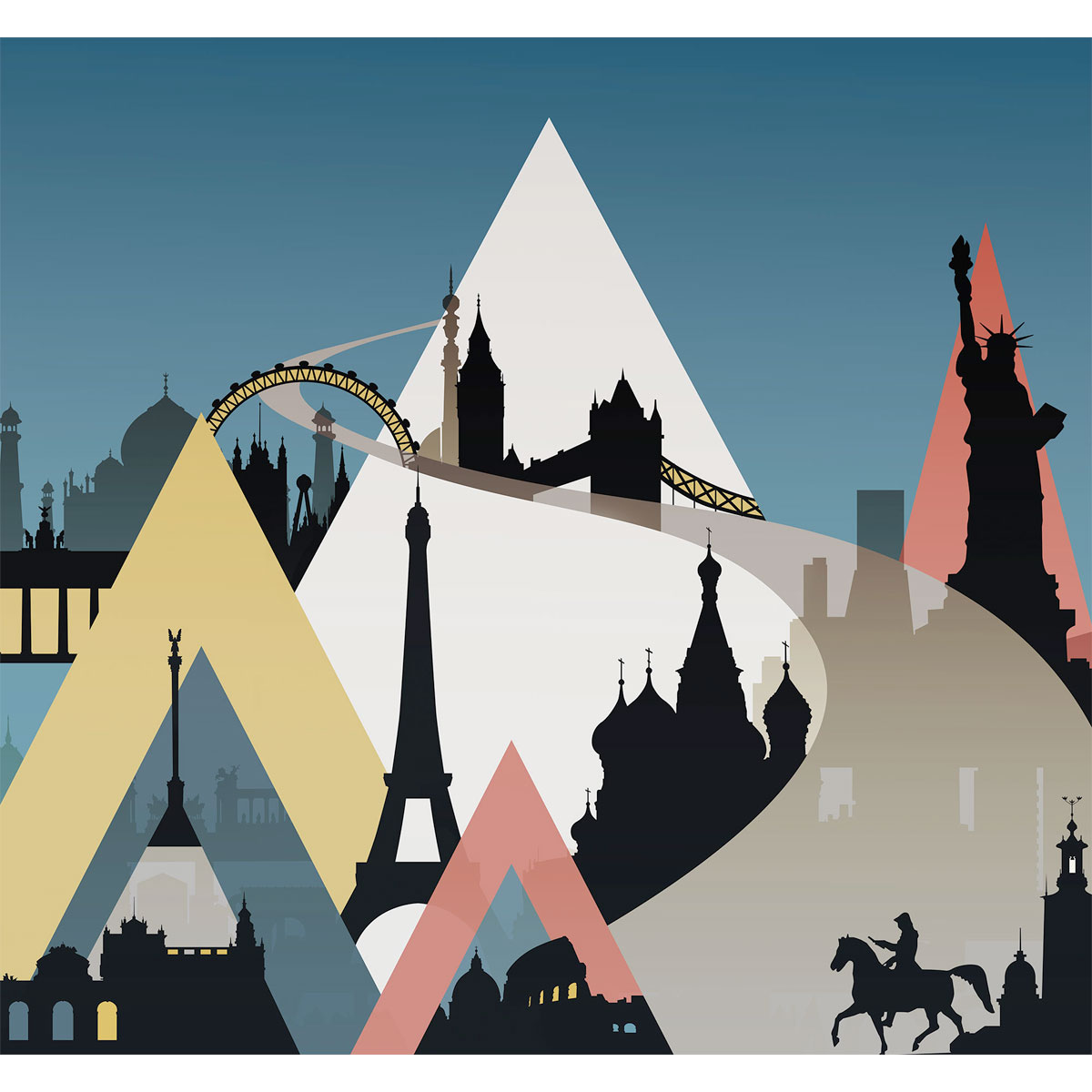 Komar  Vlies Fototapete Sightseeing 300x280 cm Bild 2