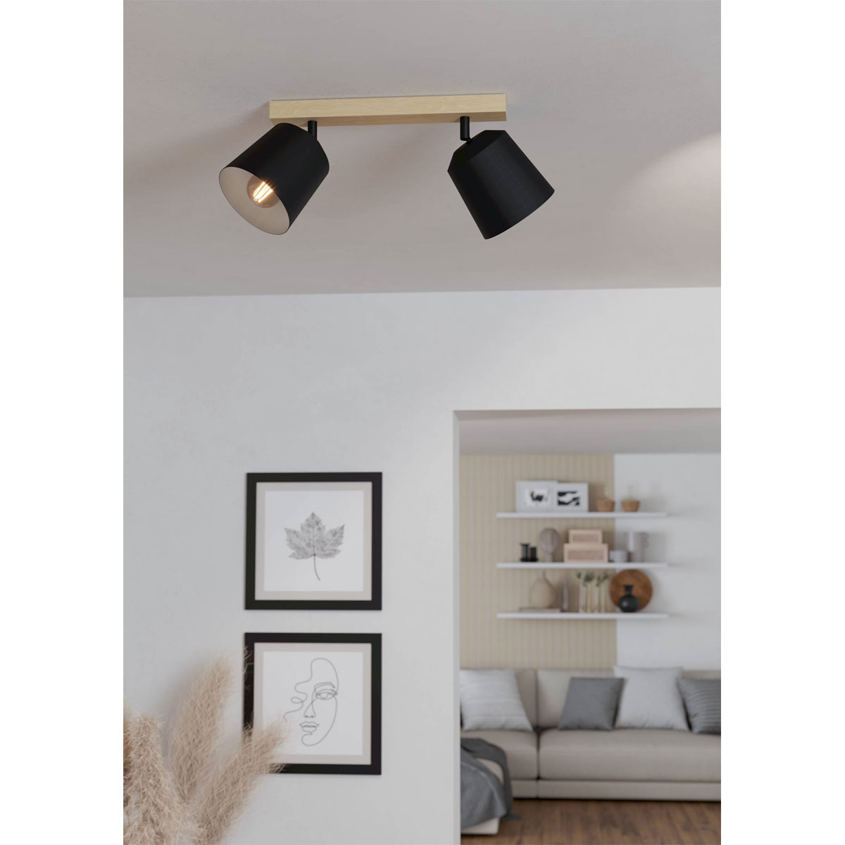 Eglo  LED Deckenleuchte Cotorro 2-flammig schwarz Bild 4