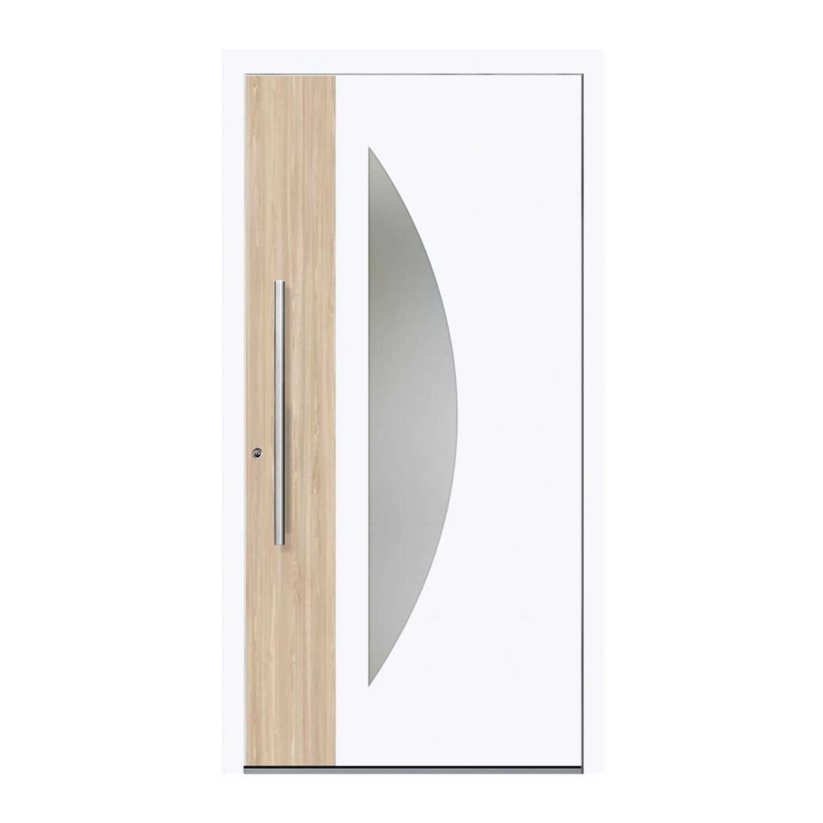 Schüco Aluminium Haustür 109 Modena Excellent 1100 x 2100 mm RAL9016 DL