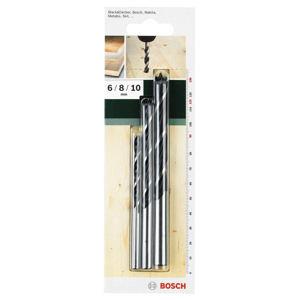 Bosch  DIY Dübel Holzbohrer-Set 6,8,10 3- teilig  Bild 4