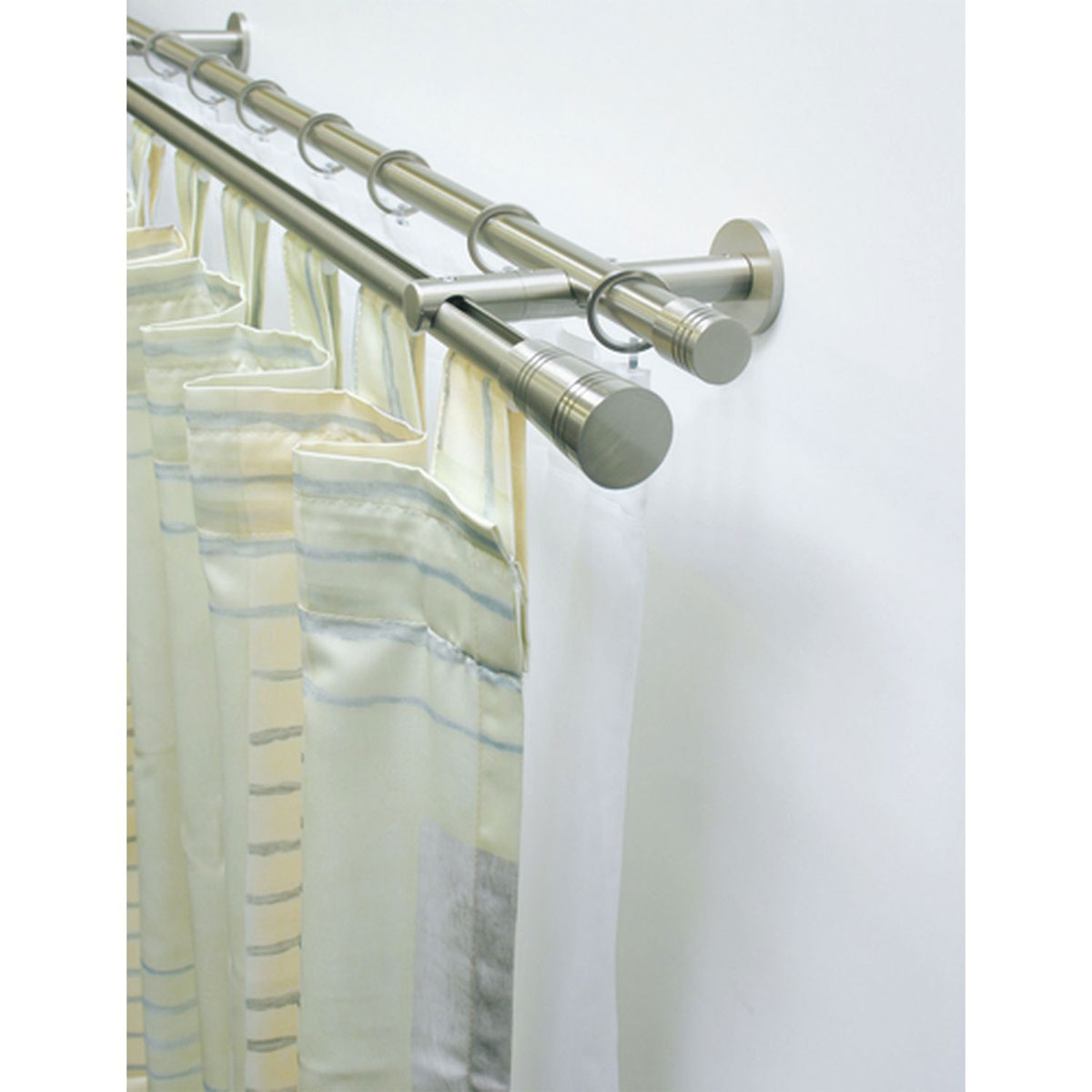 Gardinia Gardinenstange Chicago 160 cm mit Innenlauf II Durchmesser 20 mm Edelstahl-optik Bild 4