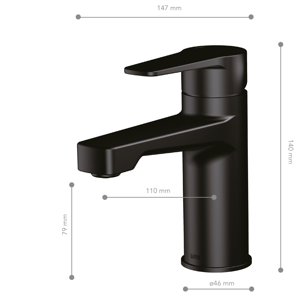 Lenz  Waschtischarmatur MOLA schwarz Bild 3