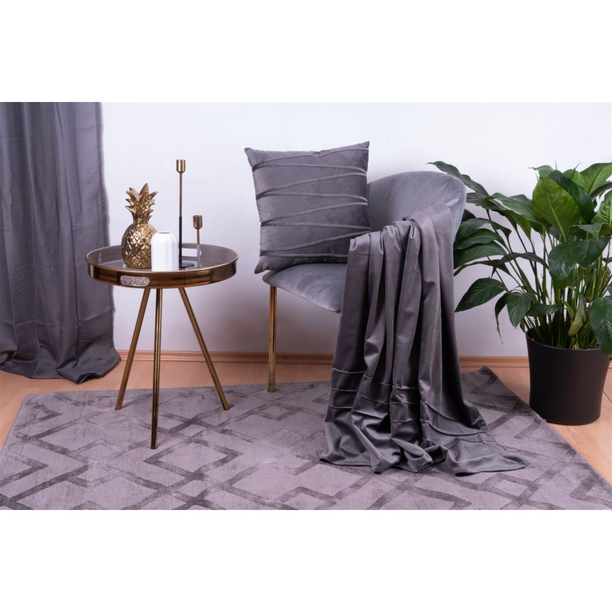Dekokissen & Decke Paulina 125 2er-Set Graphit Bild 4