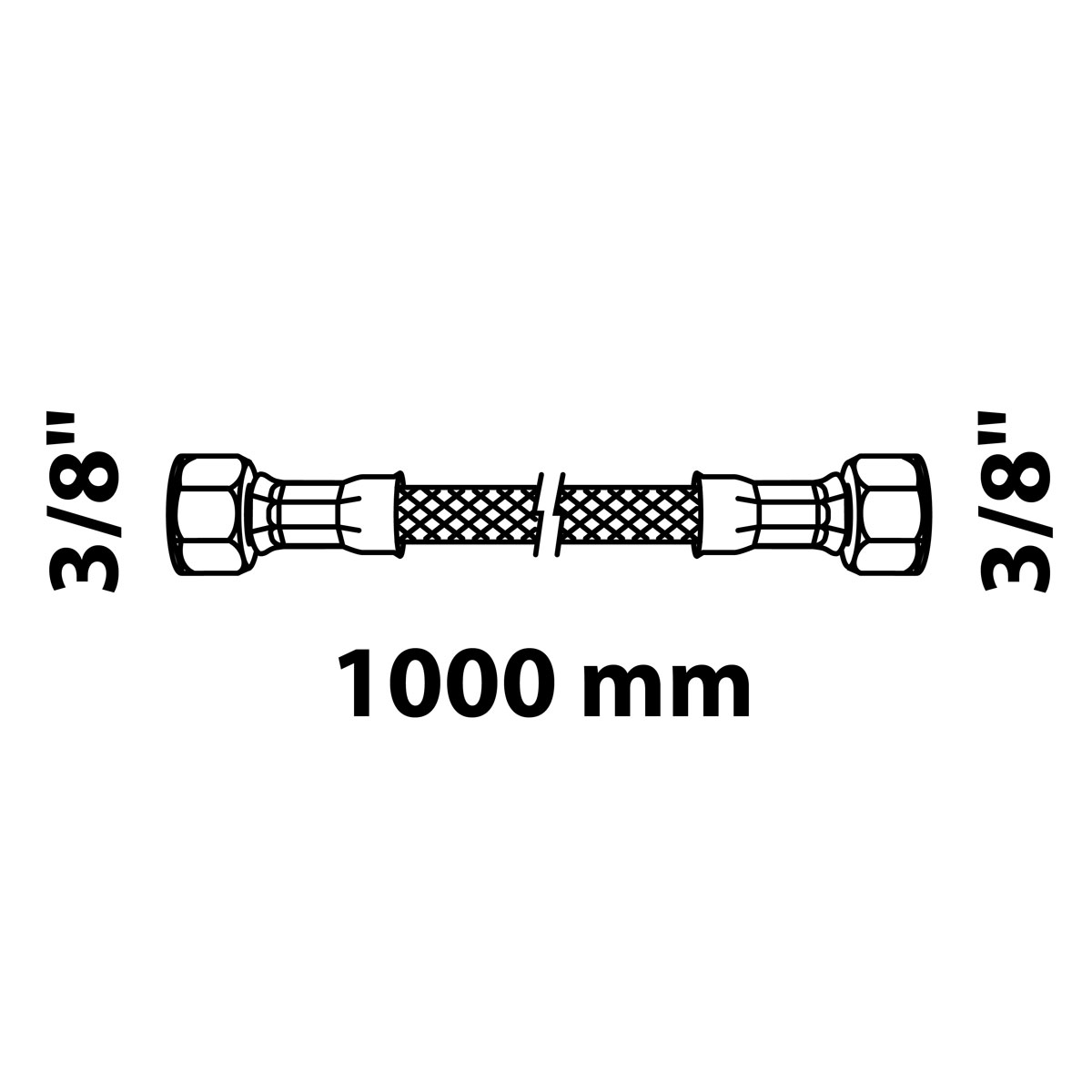 Kirchhoff Flex-Anschlussschlauch 3/8"IG x 3/8"IG Bild 2
