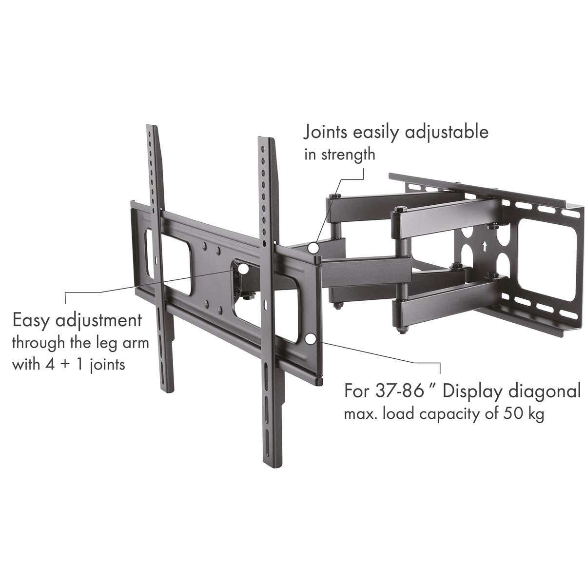 Schwaiger  TV-Wandhalter Motion 5 bis 86 Zoll Bild 5