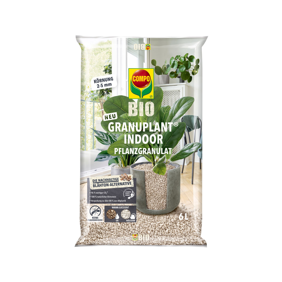 Compo Bio Granuplant Indoor Pflanzgranulat 6 L