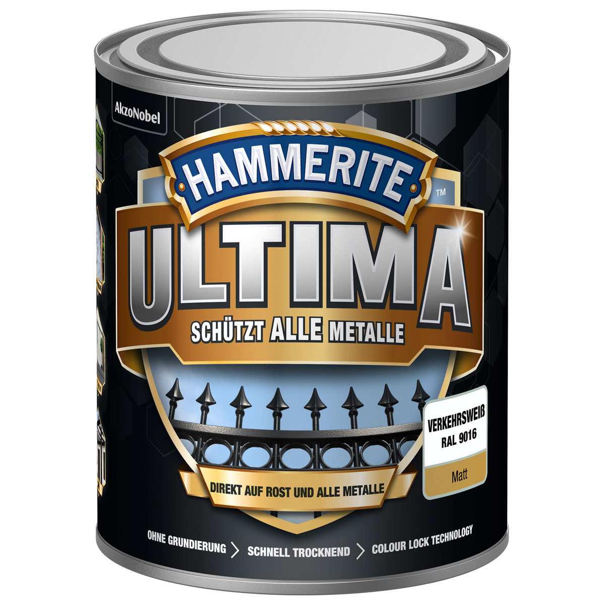 Hammerite Metallschutzlack Ultima Verkehrsweiß matt 750 ml