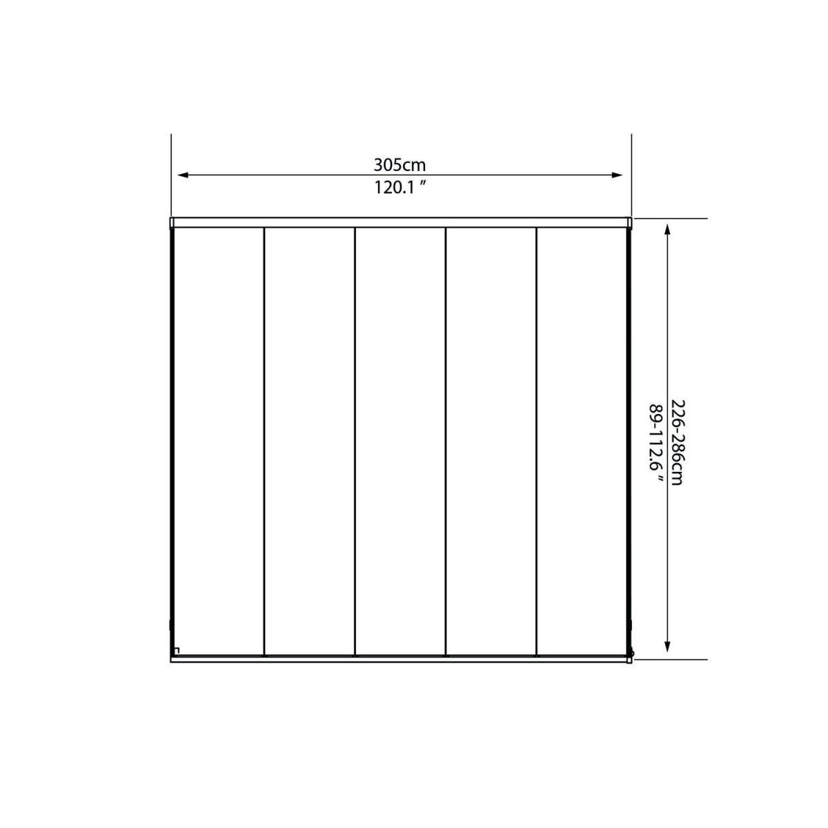 Palram Terrassenüberdachung Feria 305 x 300 cm weiß Bild 9