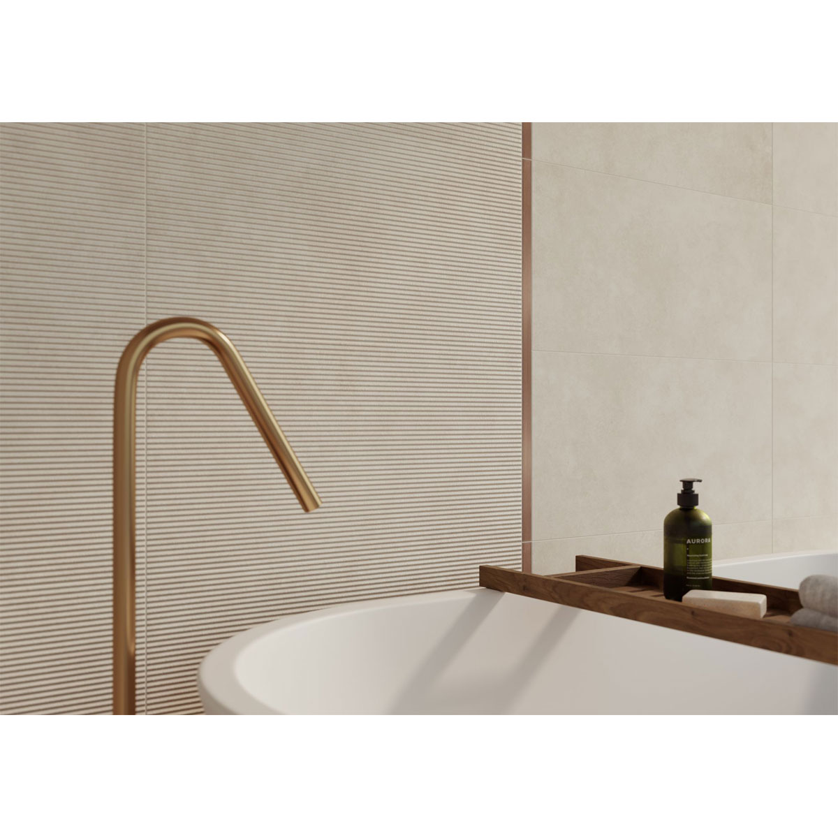 Wandfliese Triana beige matt 29,8 x 59,8 x 0,8 cm rekt.                                    Bild 2