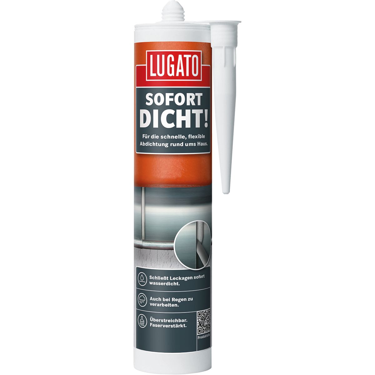 Lugato Dichtungsmasse Sofort Dicht! grau 310 ml