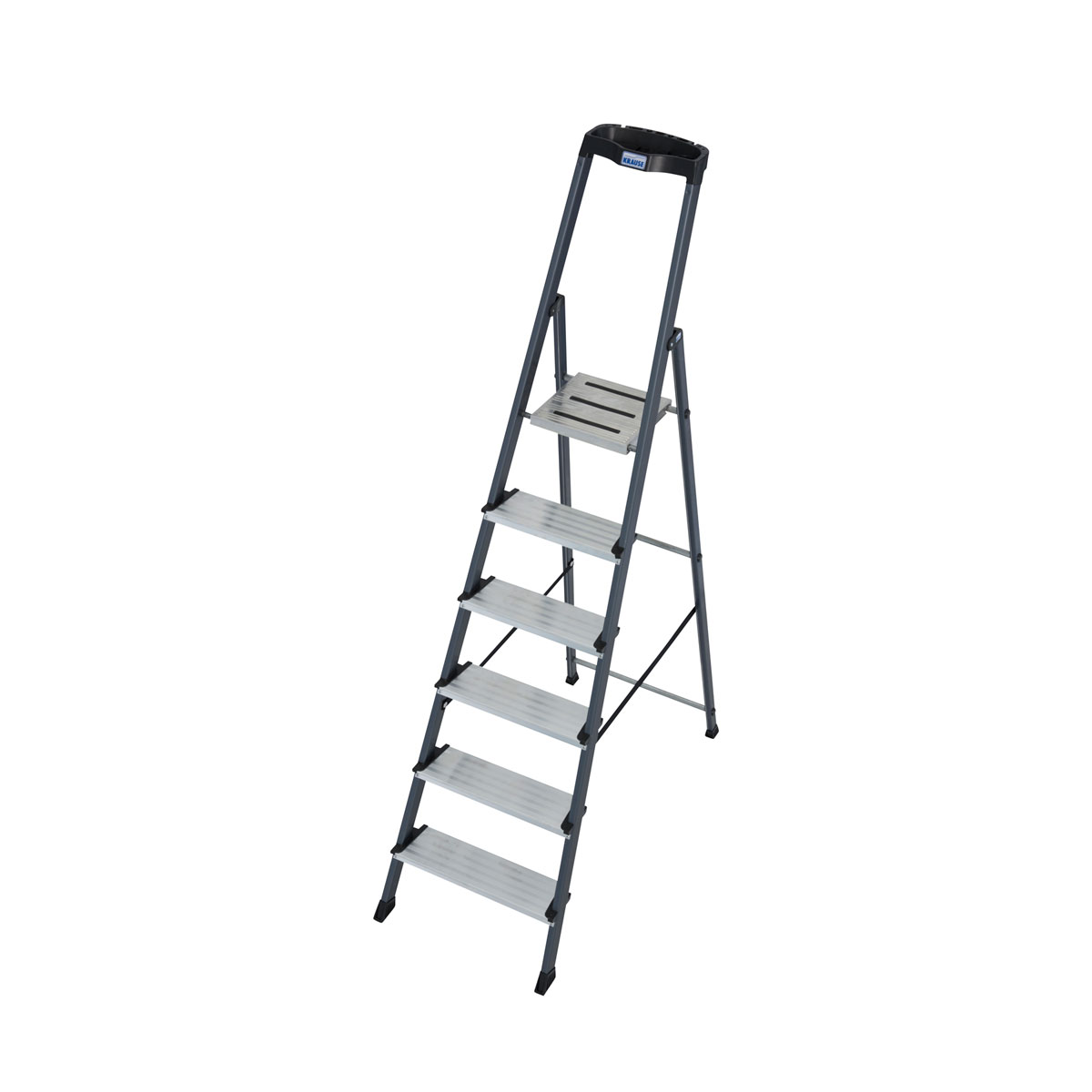 Krause SECURO STUFEN-STEHLEITER ELOXIERT 6 STUFEN