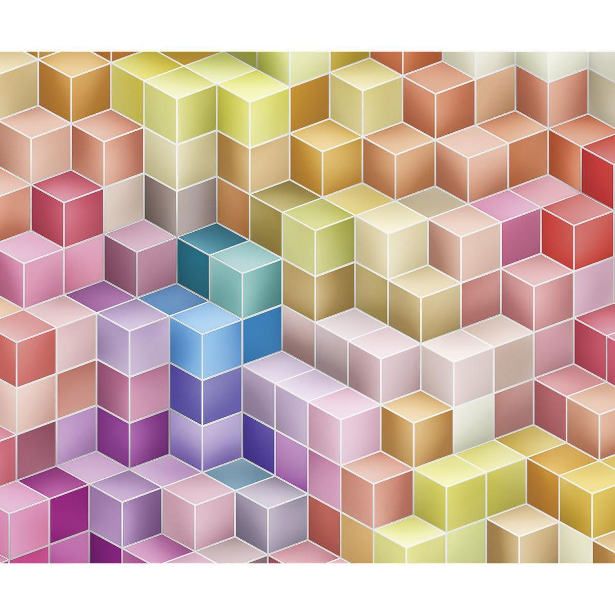 Komar Vlies-Fototapete Happy Blocks 3-teilig 300 x 250 cm Bild 1