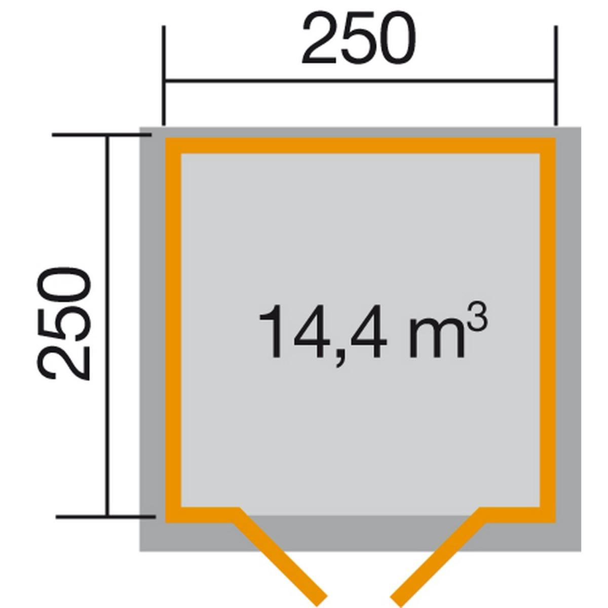 Weka Gartenhaus Premium 45 mm 300 x 280 x 251 cm Bild 2