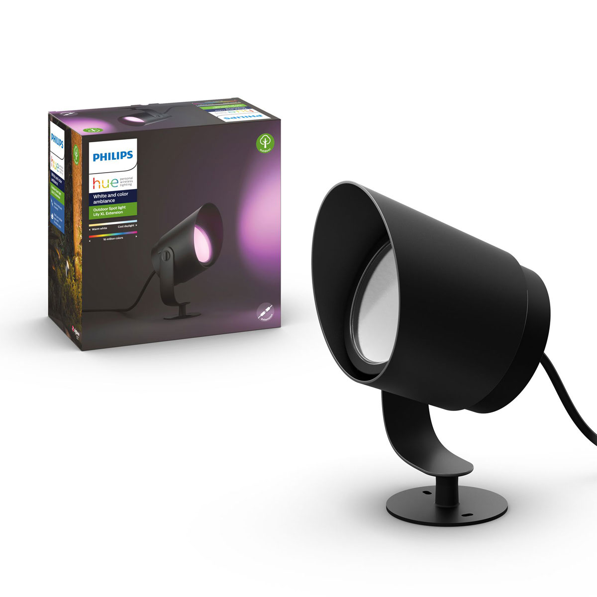 Philips Hue LED-Außenleuchte Lily XL 19 x 11,2 x 11,2 cm schwarz Bild 3