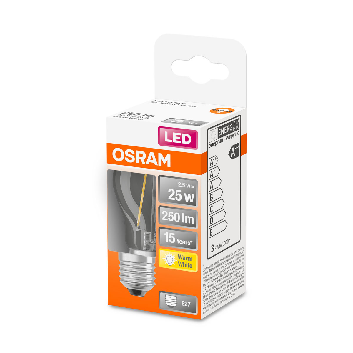 Osram LED-Leuchtmittel Tropfenform E27 25W klar Bild 2