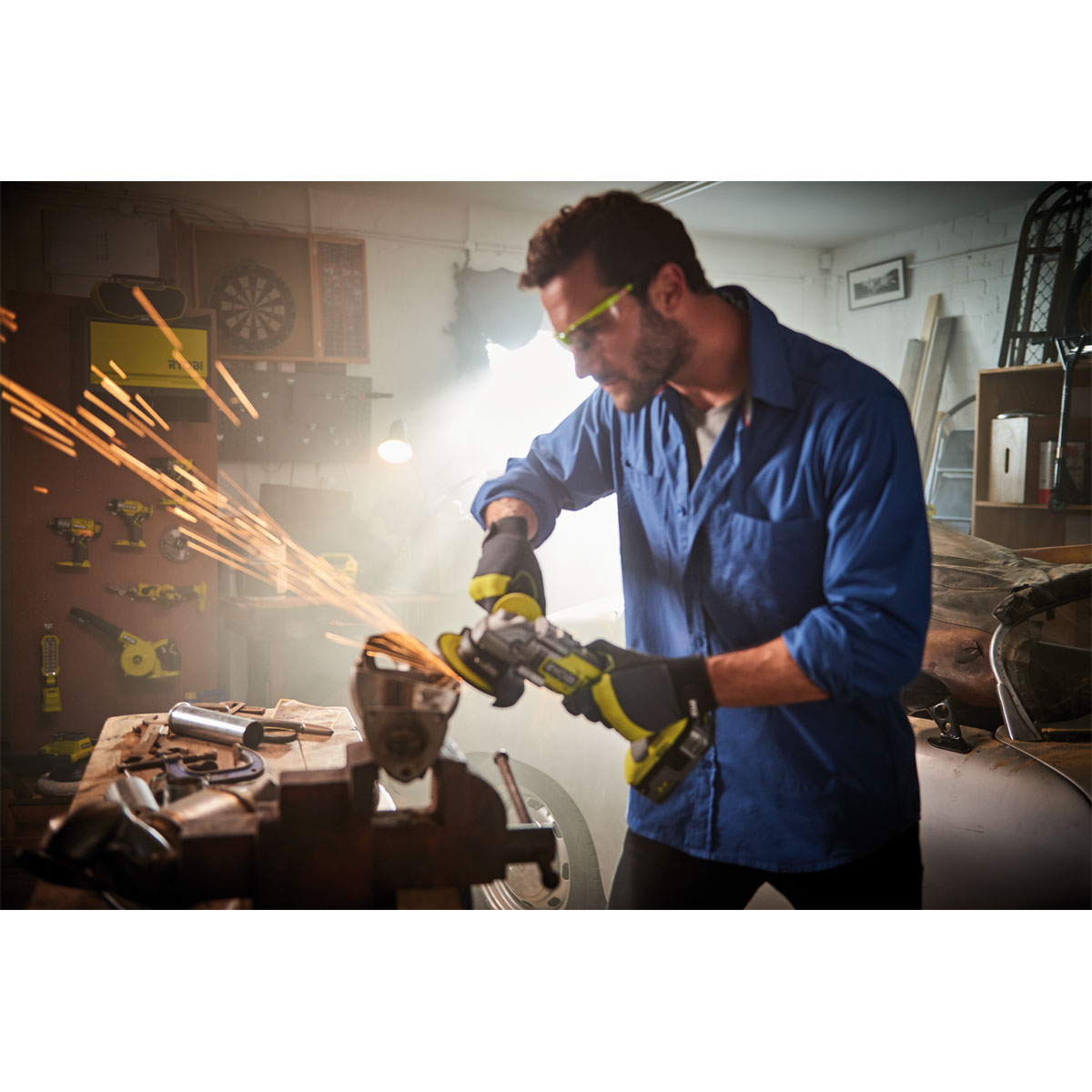 Ryobi  Akku-Winkelschleifer R18AG7-0 ohne Akku und Ladegerät Bild 4