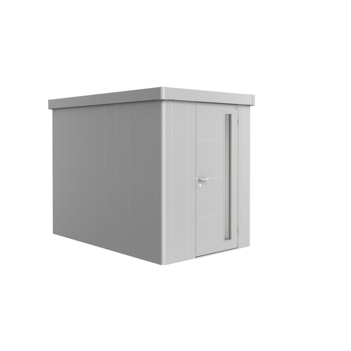 Biohort Gerätehaus Neo 3A Standardtüre silber-metallic