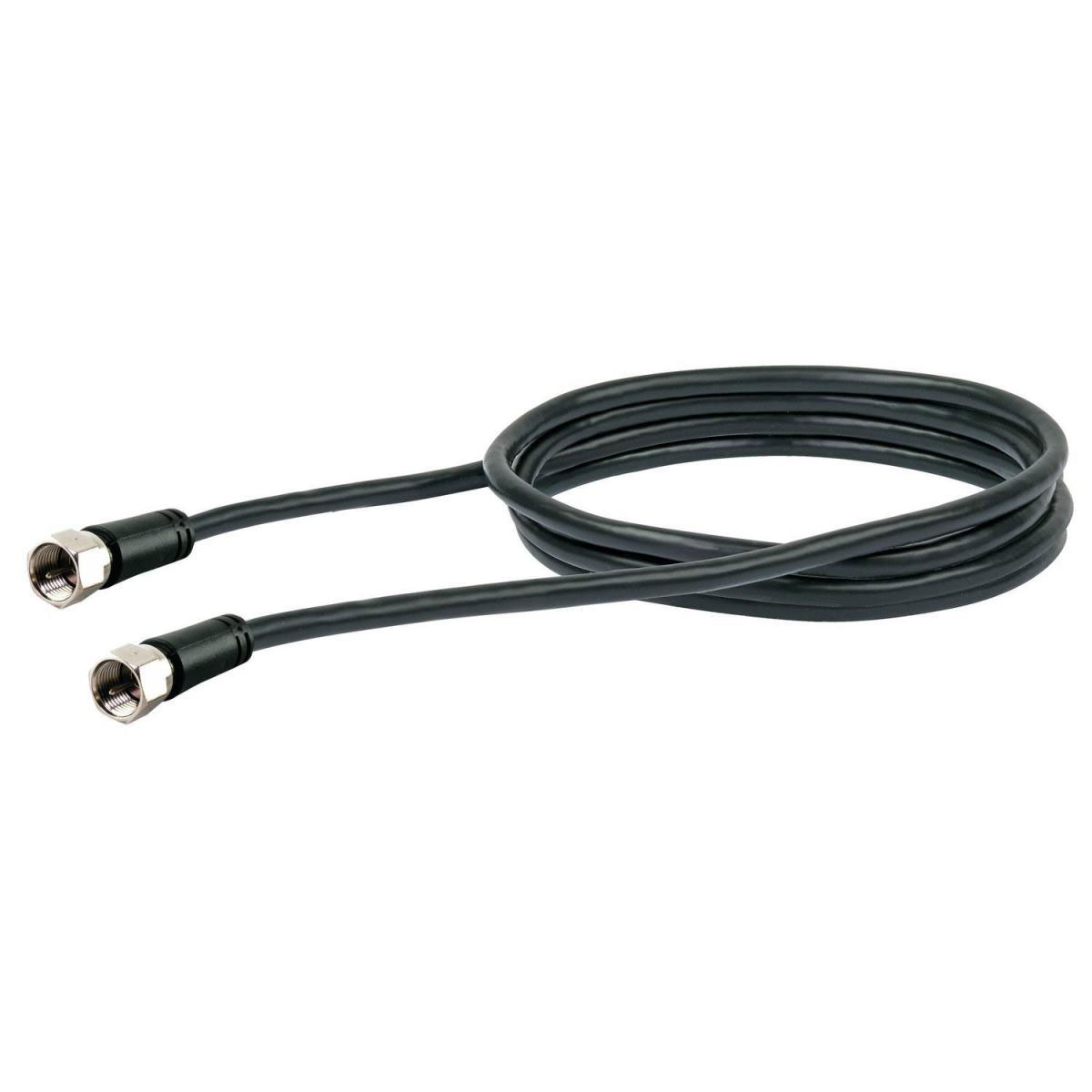 Schwaiger SAT-Antennenkabel 90 dB 1,5 m schwarz mit F-Stecker und F-Stecker