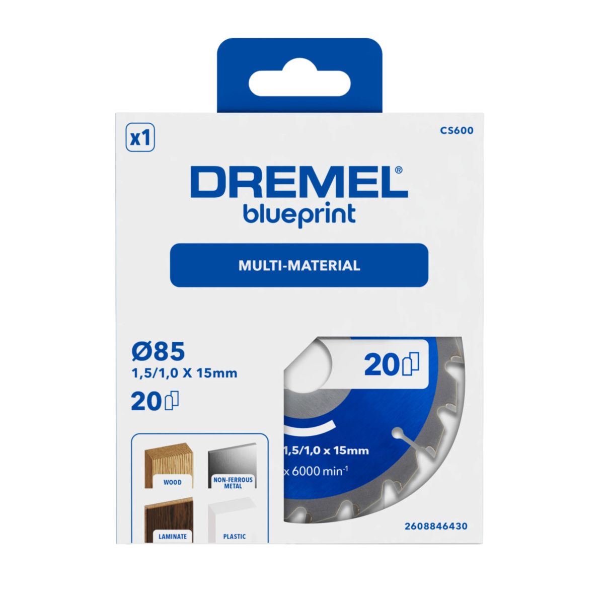 Dremel Kreissägeblatt Multimaterial Ø 85 mm CS600 Bild 2