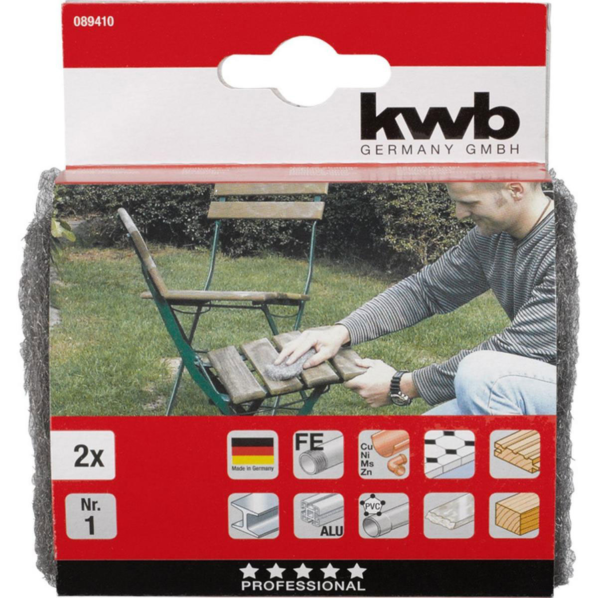 kwb  Stahlwolle Kissen mittel Nr 1 Bild 2