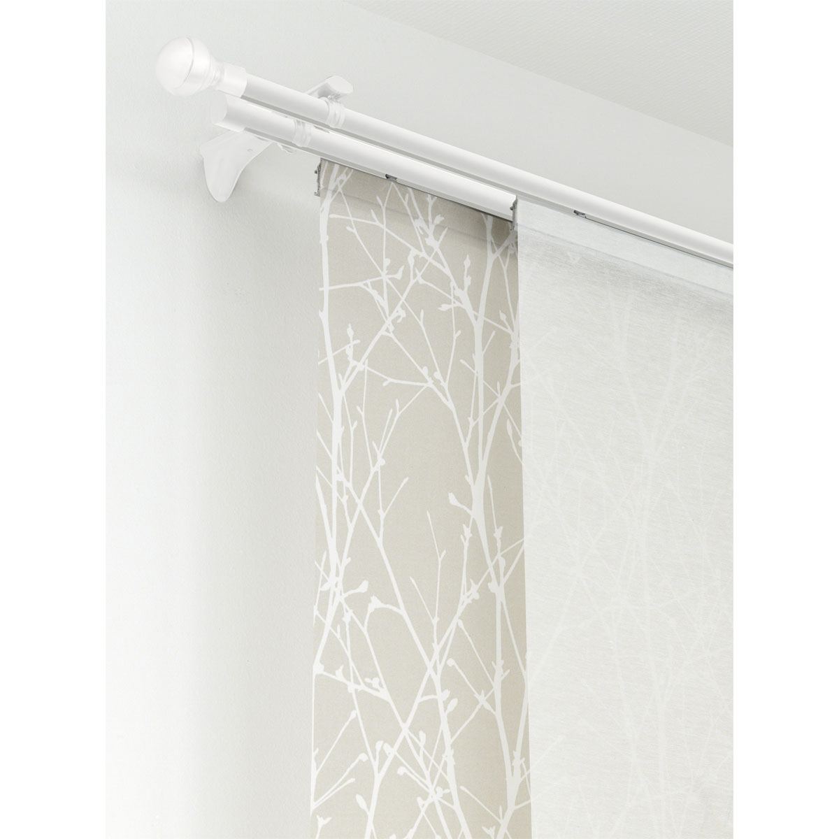 Gardinia  Gardinenstange Chicago mit Innenlauf Durchmesser 16 mm 240 cm weiß Bild 5
