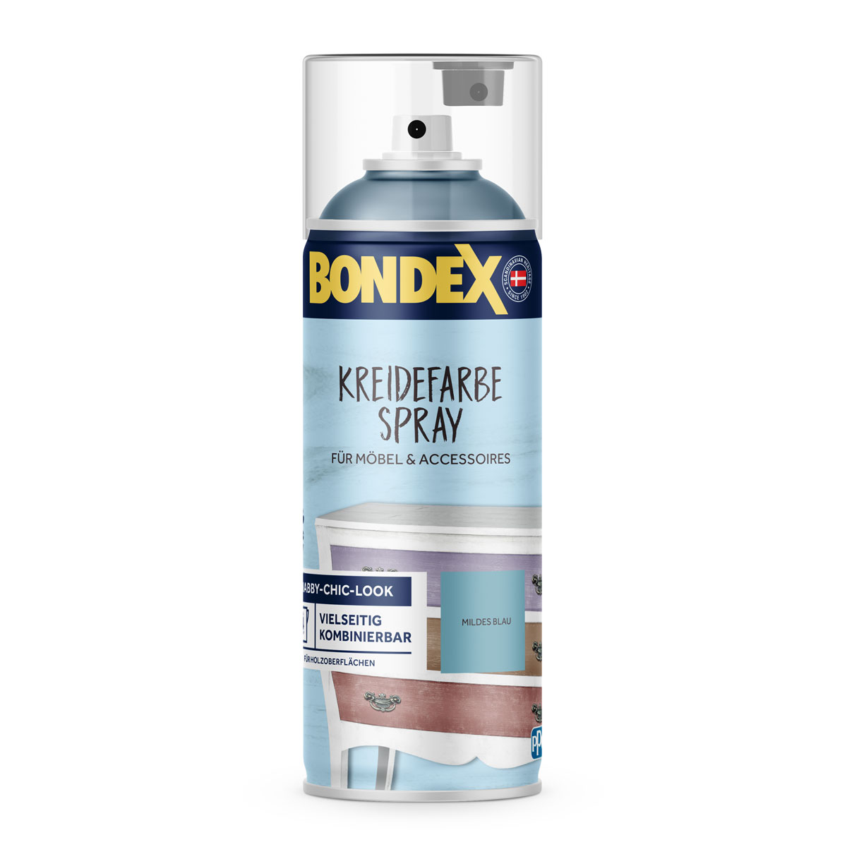 Bondex Kreidefarbe Spray mildes blau 0,4 L Bild 1