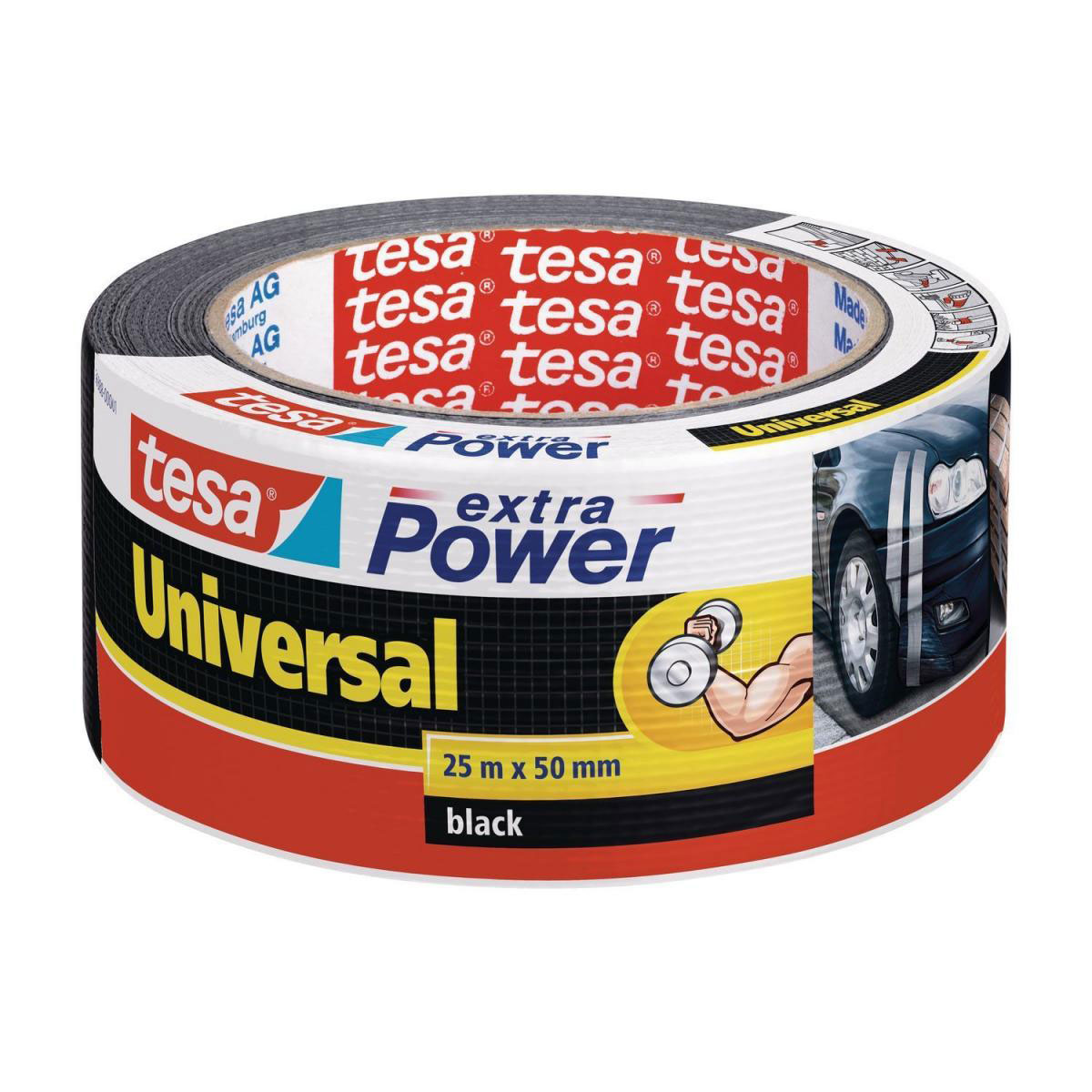Tesa Extra Power Universal 50 mm x 25 m schwarz