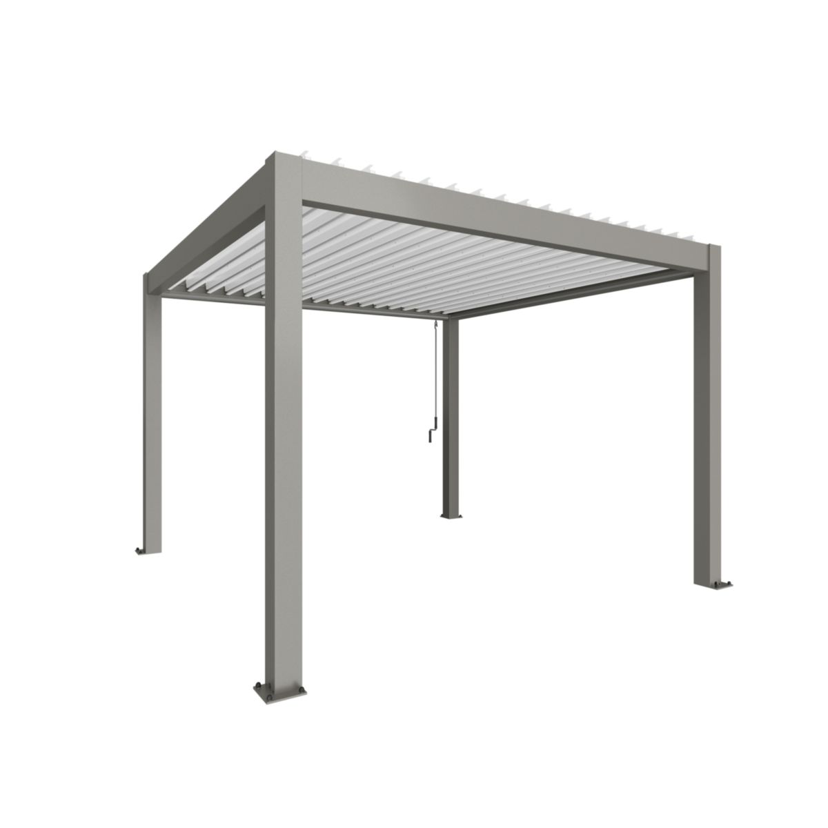 Biohort Pergola 367,5 x 367,5 x 264 cm quarzgrau/weiss