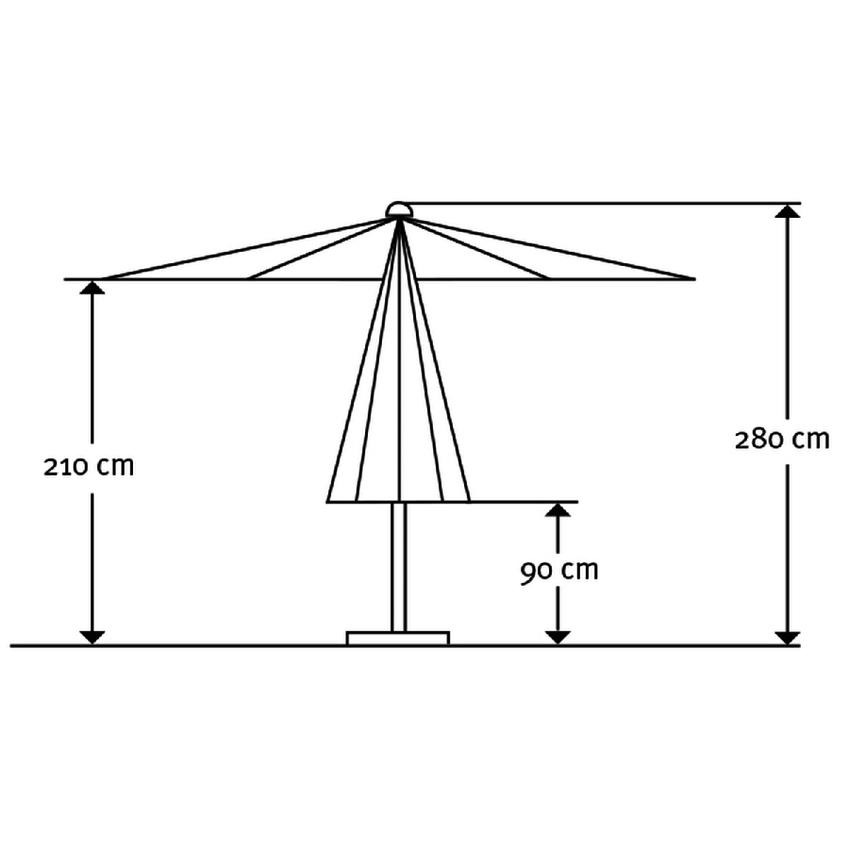 Schneider Schirme Sonnenschirm Monaco 350 cm granitgrau Bild 8