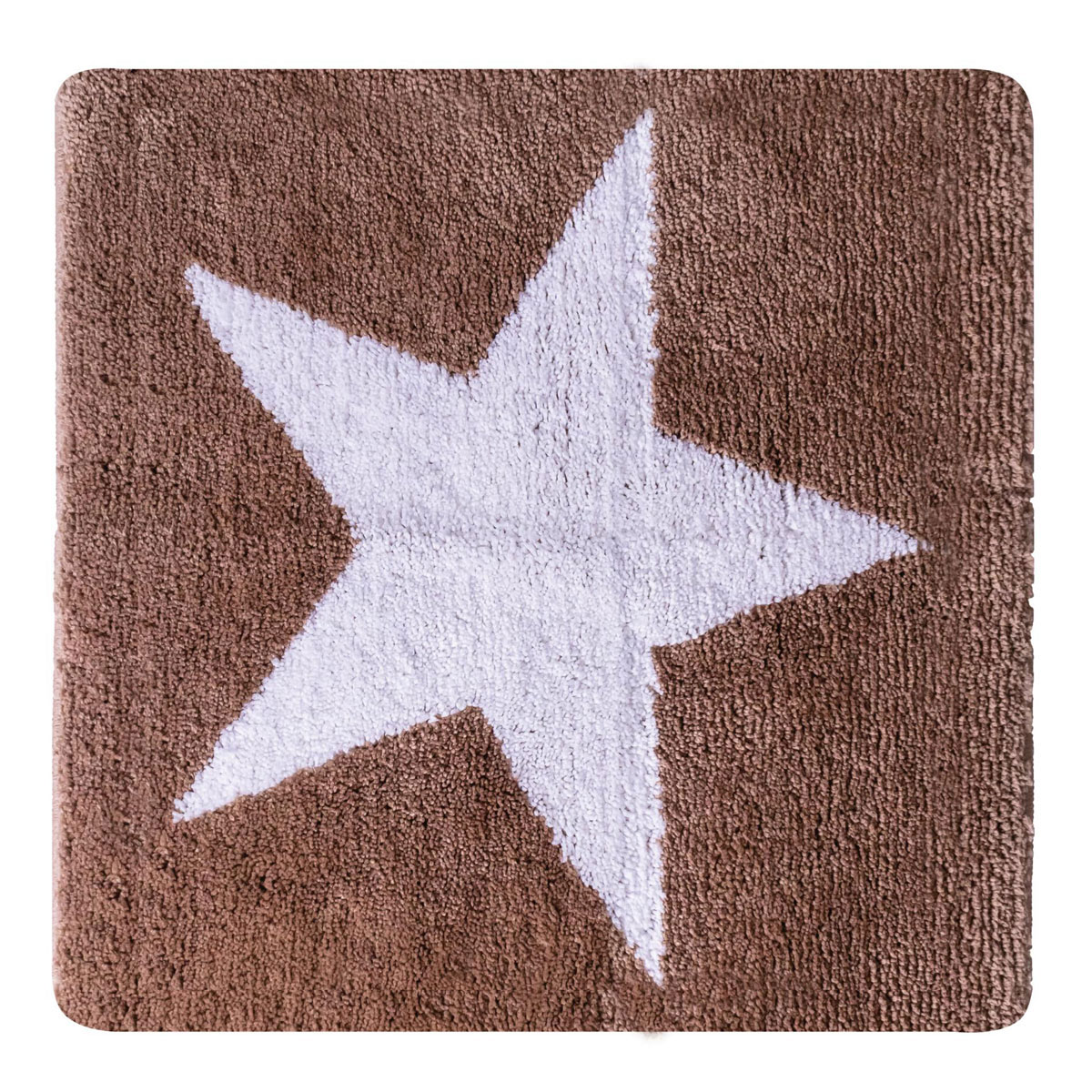 Ridder  Teppich Star 55 x 50 cm weiß-beige Polyester-Microfaser